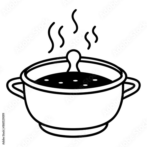 Hot Pot Silhouette Vector