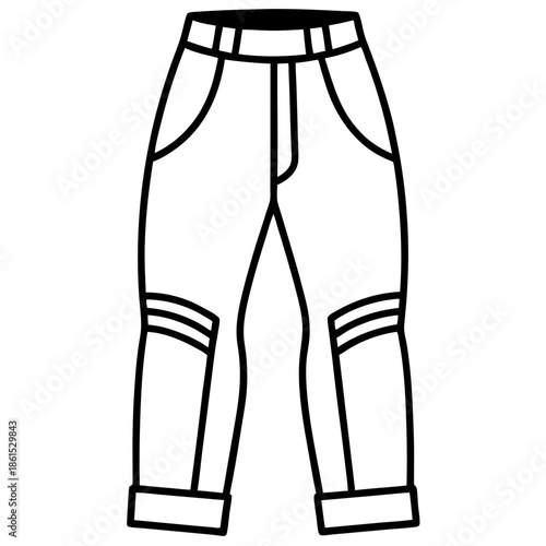 Jodhpurs Silhouette Vector – Black on White