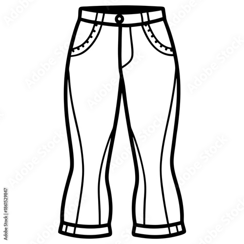 Jodhpurs Silhouette Vector – Black on White