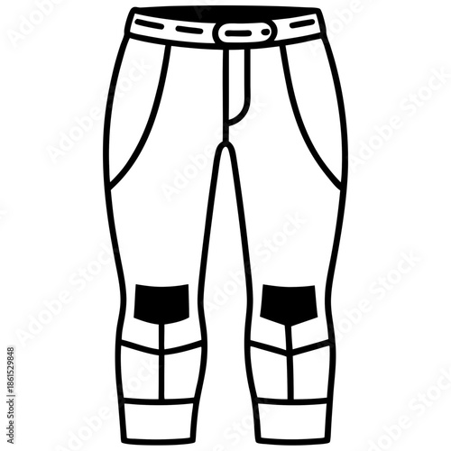 Jodhpurs Silhouette Vector – Black on White