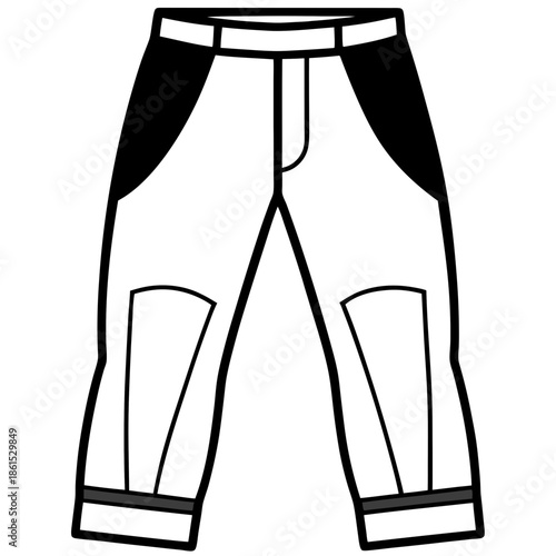 Jodhpurs Silhouette Vector – Black on White
