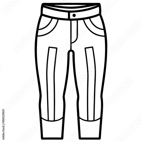 Jodhpurs Silhouette Vector – Black on White