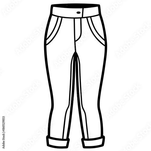Jodhpurs Silhouette Vector – Black on White