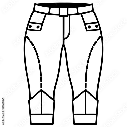 Jodhpurs Silhouette Vector – Black on White
