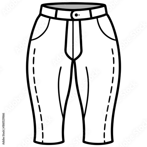 Jodhpurs Silhouette Vector – Black on White