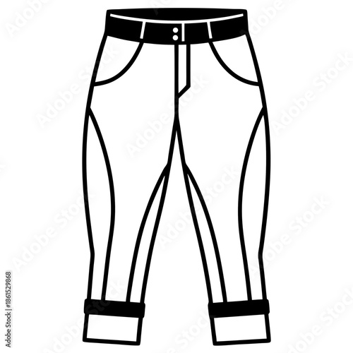 Jodhpurs Silhouette Vector – Black on White
