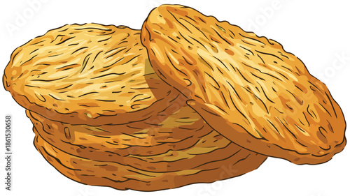 Delicious Potato Latkes Cartoon Vector Illustration for Food Lovers