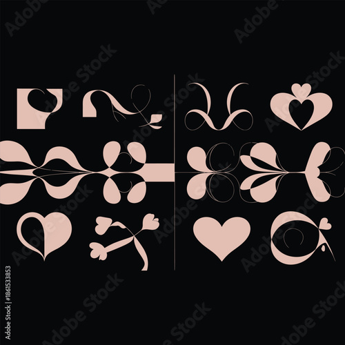 Abstract floral designs