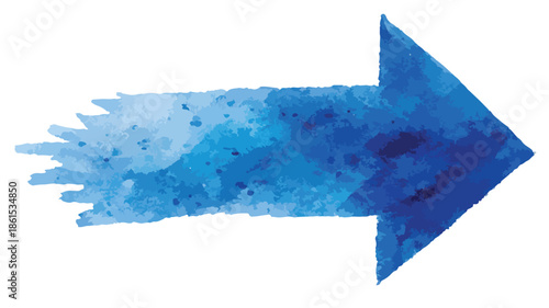 Blue Arrow Watercolor Illustration | Creative Design Vector Shape