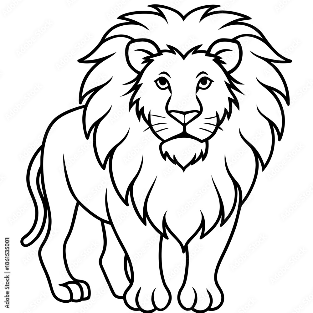 Fototapeta premium Majestic Lion Silhouette Vector