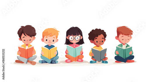 Engage Children Reading Activities White Background