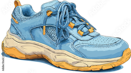 Cartoon Shoe Vector on White Background for Creative Projects