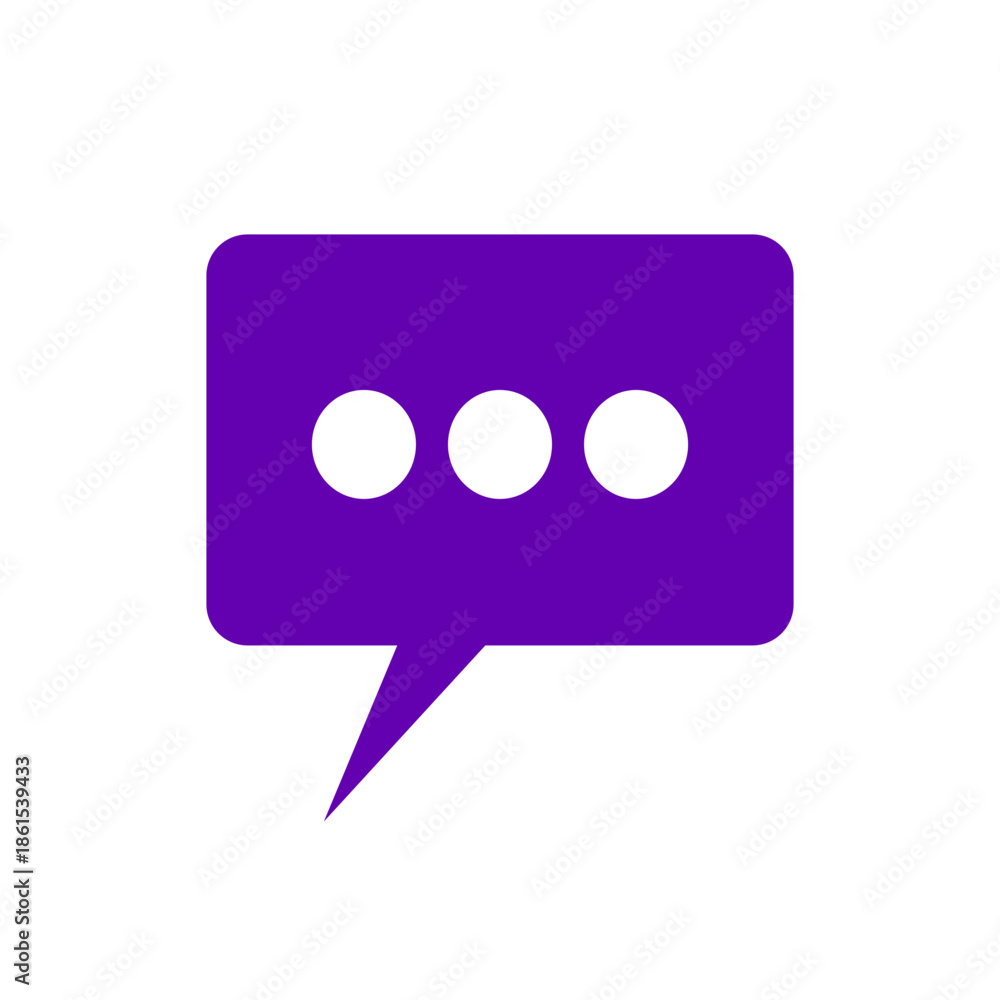 Fototapeta premium Chat bubble, speech bubble icon. Chat icon, symbol, speech sign vector icon.