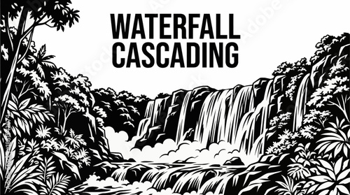 A powerful waterfall cascades through a lush canyon, combining motion, greenery, and natural energy, making it a highly popular subject for nature and adventure visuals