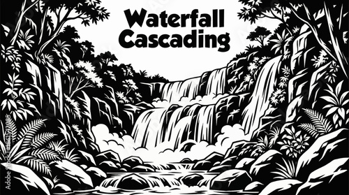 A powerful waterfall cascades through a lush canyon, combining motion, greenery, and natural energy, making it a highly popular subject for nature and adventure visuals