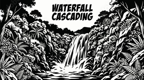 A powerful waterfall cascades through a lush canyon, combining motion, greenery, and natural energy, making it a highly popular subject for nature and adventure visuals