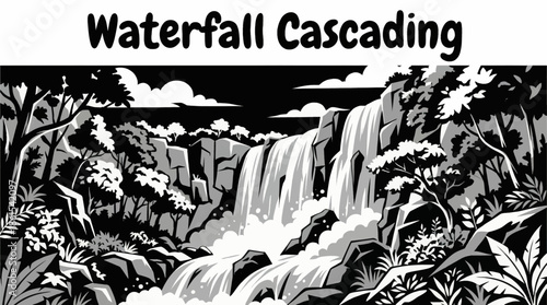 A powerful waterfall cascades through a lush canyon, combining motion, greenery, and natural energy, making it a highly popular subject for nature and adventure visuals