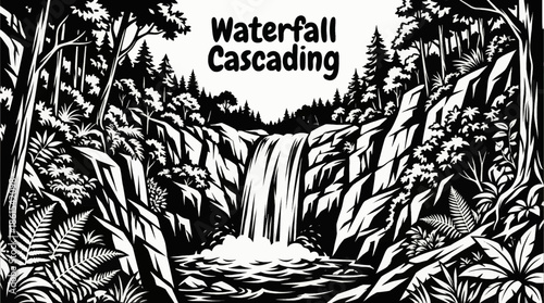 A powerful waterfall cascades through a lush canyon, combining motion, greenery, and natural energy, making it a highly popular subject for nature and adventure visuals