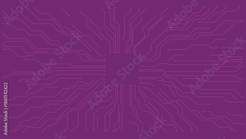Abstract digital circuit board network with Microchip Pattern For Tech, Digital Innovation. Motherboard Circuit Technology Background. Futuristic Digital Circuit Board