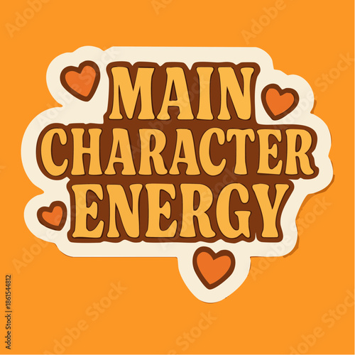 main character energy; hearts and speech bubble shout self-love in stylized confidence and pop charisma