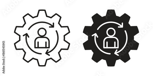 Adaptation icons in different styles. Simple icon design