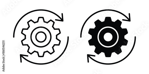 Automation icons in different styles. Simple icon design