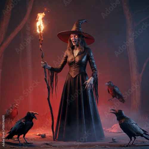 Halloween night when the pumpkins glow and dark spirits rise