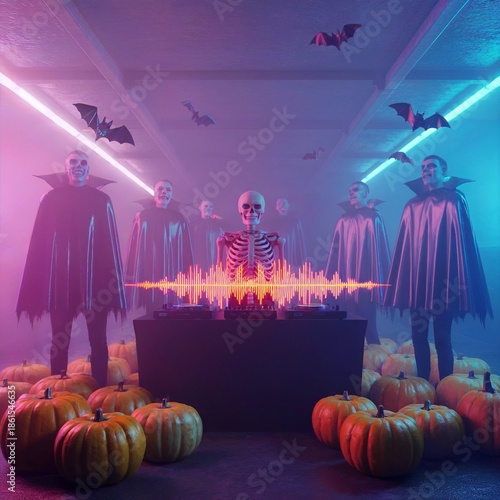 Halloween night when the pumpkins glow and dark spirits rise