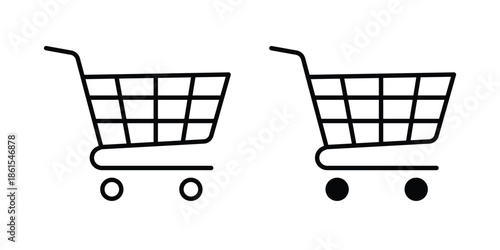 Cart icons in different styles. Simple icon design