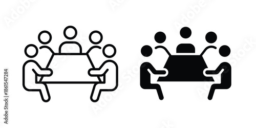 Committee icons in different styles. Simple icon design