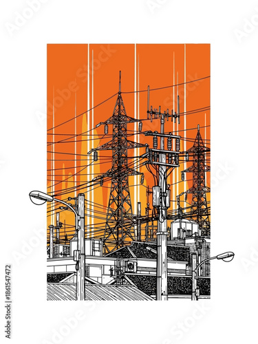 Sailing Ship with Masts and Ropes.