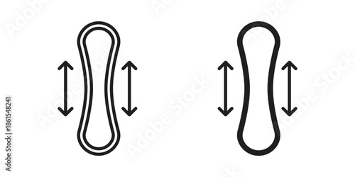 Elasticity icons in different styles. Simple icon design
