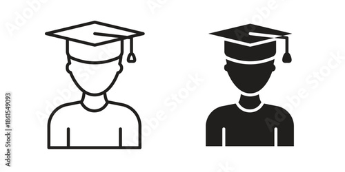 Graduated icons in different styles. Simple icon design