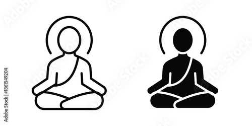 Guru icons in different styles. Simple icon design