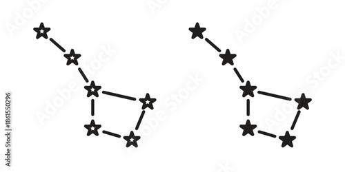 Lyra Constellation icons in different styles. Simple icon design