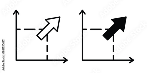 Margin icons in different styles. Simple icon design