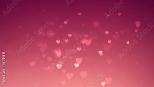 Pink hearts floating on soft pink background for valentines day