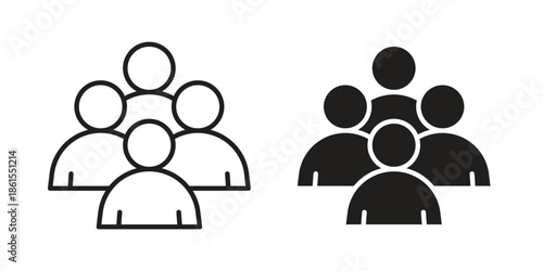 Population icons in different styles. Simple icon design