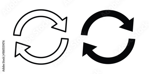 Recurring icons in different styles. Simple icon design