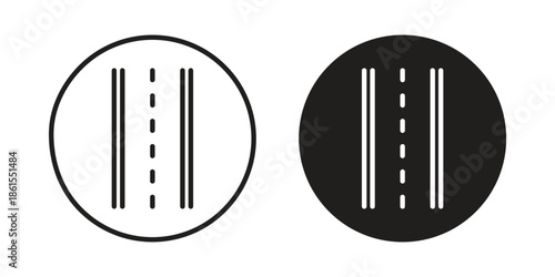 Road icons in different styles. Simple icon design