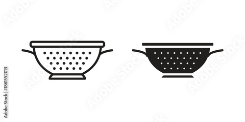 Strainer icons in different styles. Simple icon design