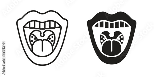 Tonsil icons in different styles. Simple icon design