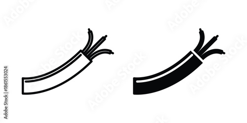 Wires icons in different styles. Simple icon design