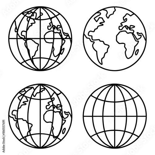set of globes
