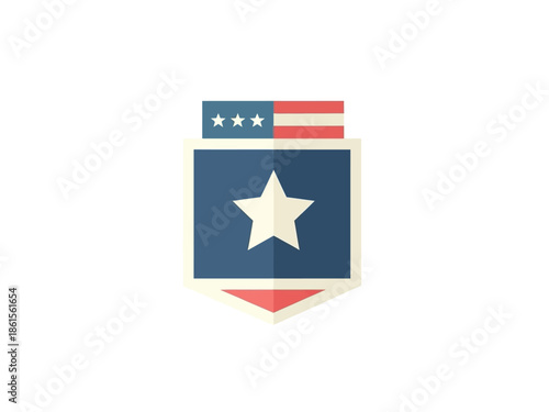 American Flag Emblem A Vector Illustration of Patriotism and National Pride, Symbolizing the USA