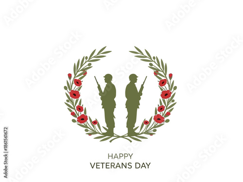 Veterans Day Honoring Sacrifice and Service - A Floral Tribute to Courage and Remembrance