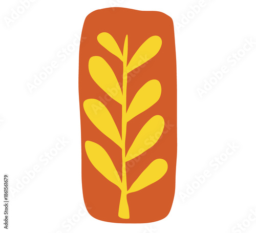 vector illustration of an orange flower