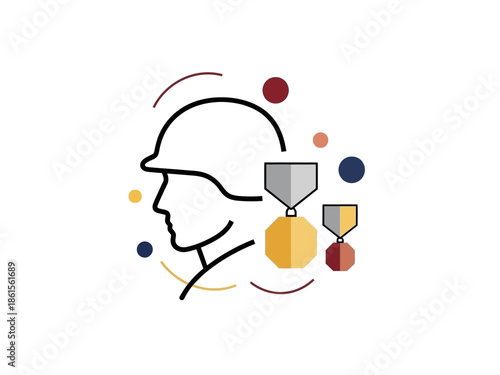 Honoring Military Service A Symbolic Illustration of Dedication and Sacrifice for Country and Duty