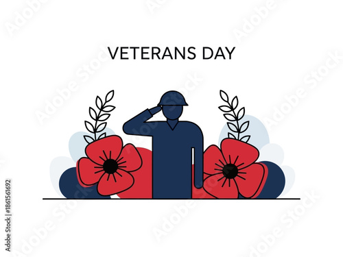 Honoring Veterans A Symbolic Illustration for Remembrance and Gratitude on Veterans Day