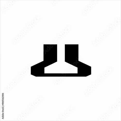 Multi-storey building foundation icon logo design.